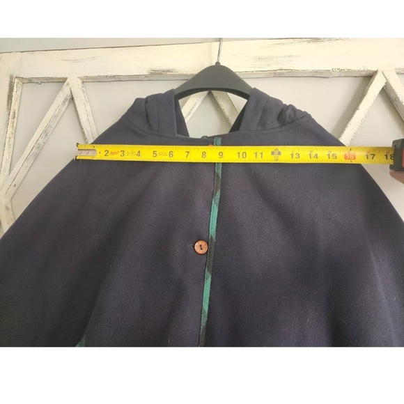 Lingchenyanyu Kitty Cat Cape Poncho With Plaid Trim Youth L/XL EUC Preppy. - Picture 9 of 13